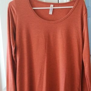 LuLaRoe long sleeve Lynnae orange sz small